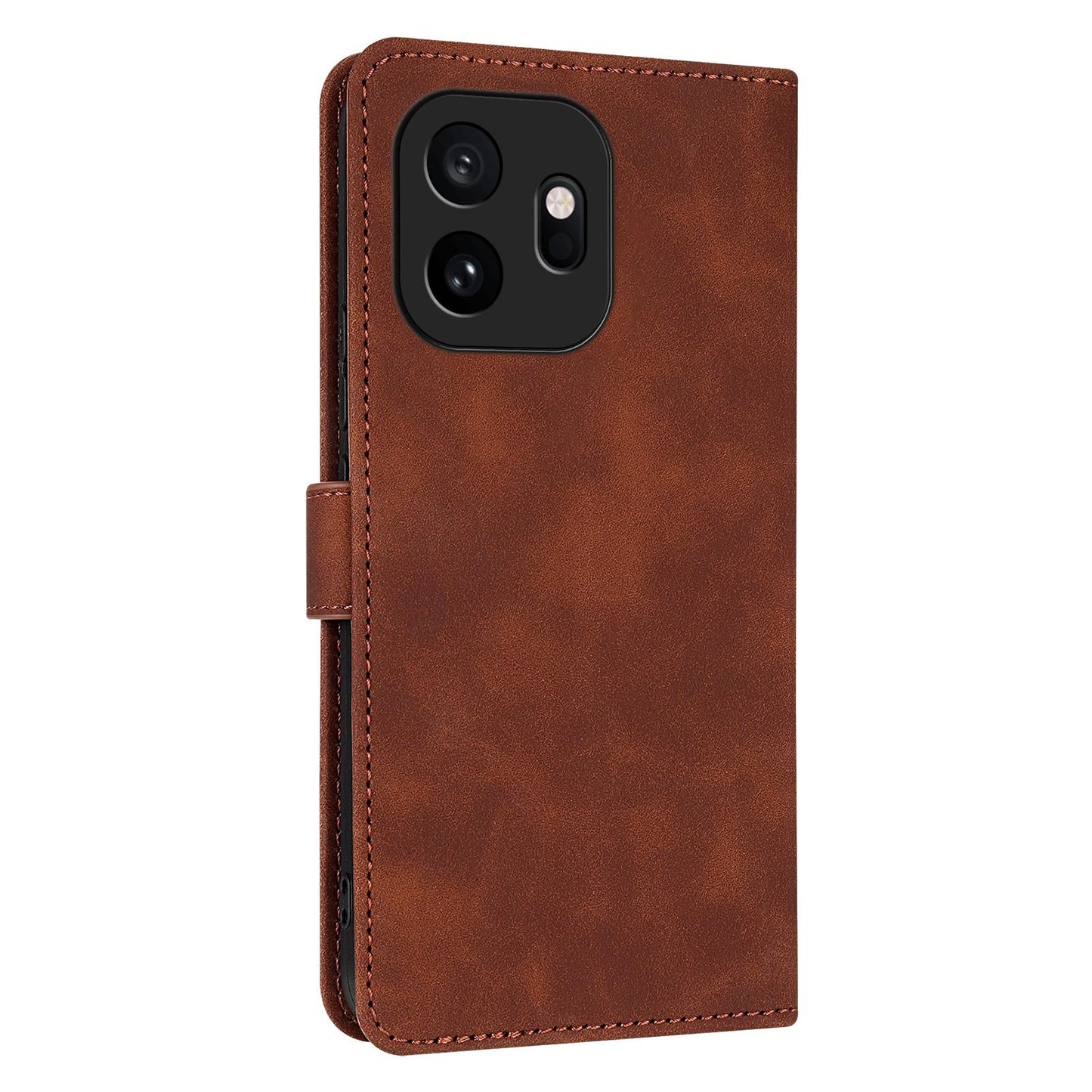 For OnePlus 15T AZNS Skin Feel Calf Texture Flip Leather Phone Case(Brown)