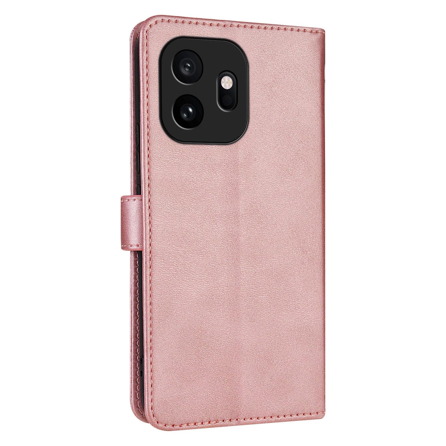 For OnePlus 15T AZNS Skin Feel Calf Texture Flip Leather Phone Case(Rose Gold)