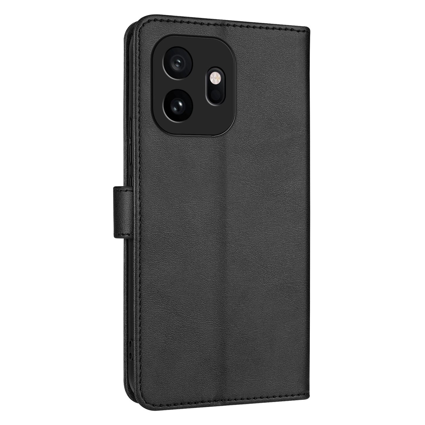 For OnePlus 15T AZNS Skin Feel Calf Texture Flip Leather Phone Case(Black)