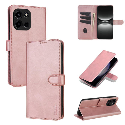 For OnePlus Turbo 6 / Nord 6 5G AZNS Skin Feel Calf Texture Flip Leather Phone Case(Rose Gold)