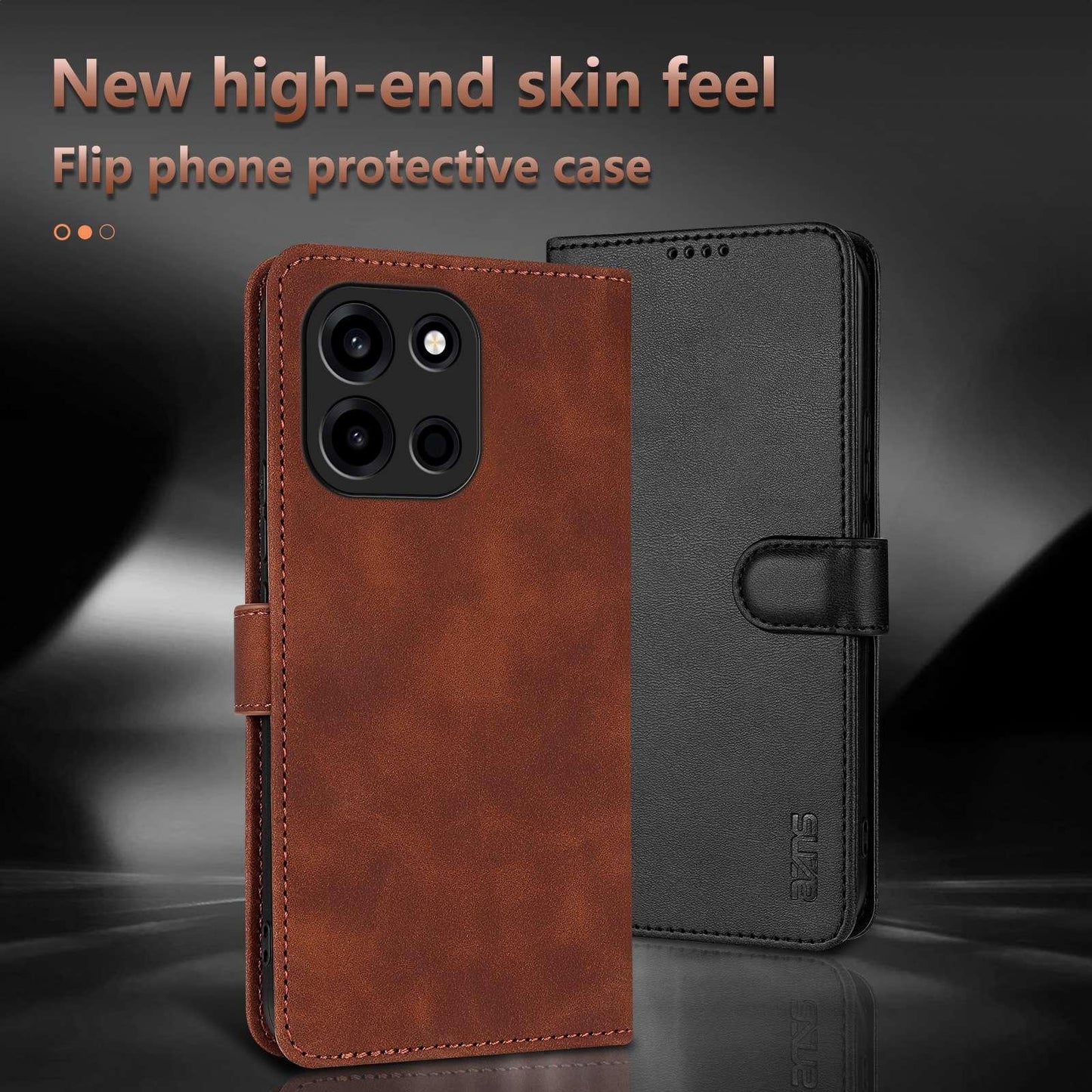 For OnePlus Turbo 6 / Nord 6 5G AZNS Skin Feel Calf Texture Flip Leather Phone Case(Rose Gold)