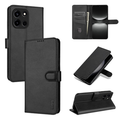 For OnePlus Turbo 6 / Nord 6 5G AZNS Skin Feel Calf Texture Flip Leather Phone Case(Black)