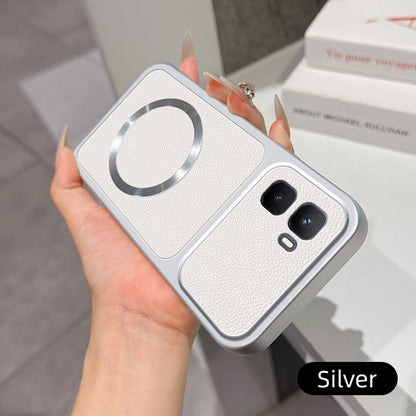 For Infinix GT 50 Pro 5G Lambskin Series Magnetic Skin Feel Phone Case(Silver)