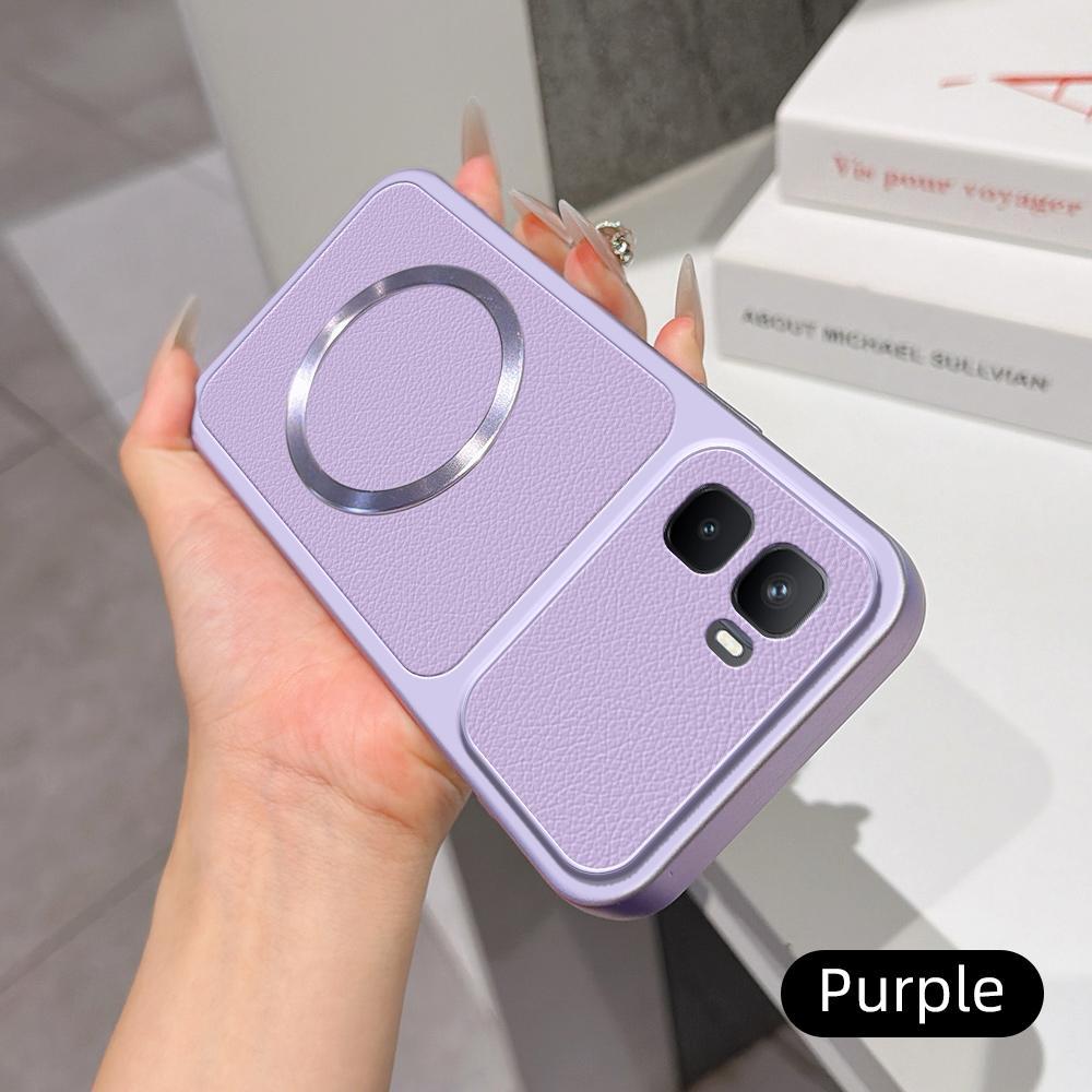 For Infinix GT 50 Pro 5G Lambskin Series Magnetic Skin Feel Phone Case(Purple)