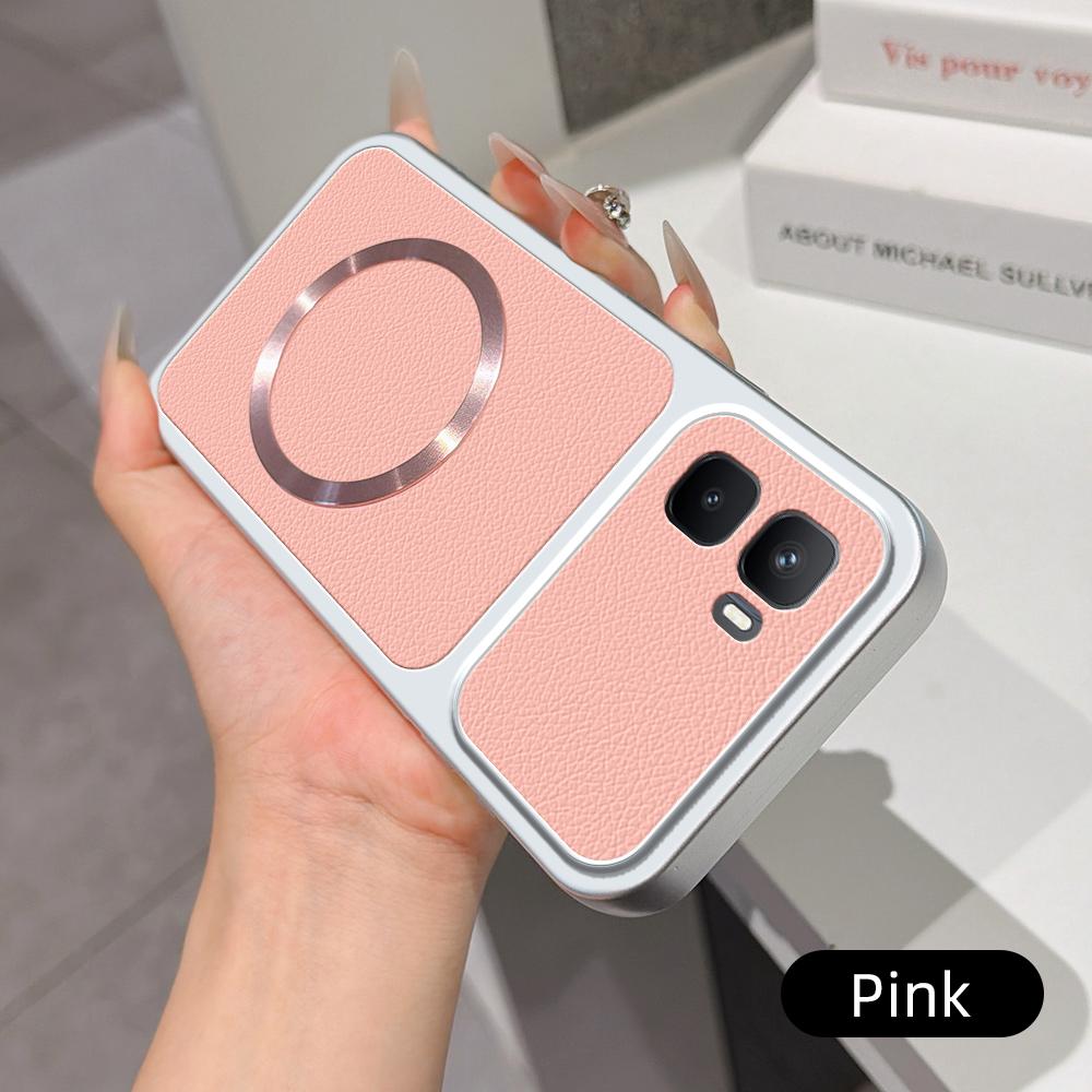 For Infinix GT 50 Pro 5G Lambskin Series Magnetic Skin Feel Phone Case(Pink)