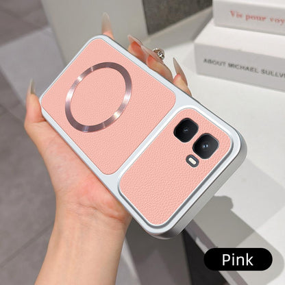 For Infinix GT 50 Pro 5G Lambskin Series Magnetic Skin Feel Phone Case(Pink)