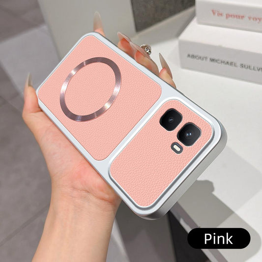 For Infinix GT 50 Pro 5G Lambskin Series Magnetic Skin Feel Phone Case(Pink)
