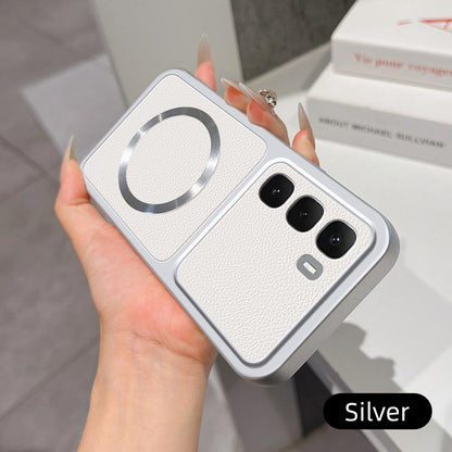 For Infinix Hot 60i 4G Lambskin Series Magnetic Skin Feel Phone Case(Silver)