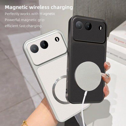 For Infinix Hot 60i 5G Lambskin Series Magnetic Skin Feel Phone Case(Black)