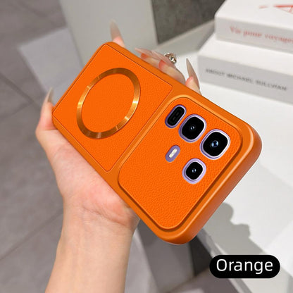 For Infinix Note 50 Pro 4G Lambskin Series Magnetic Skin Feel Phone Case(Orange)
