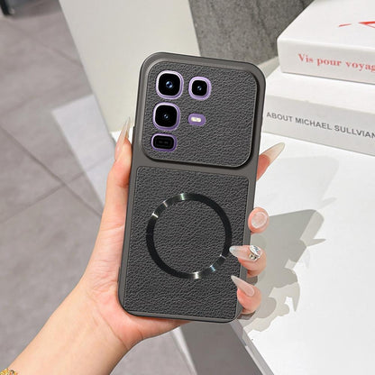 For Infinix Note 50 Pro 4G Lambskin Series Magnetic Skin Feel Phone Case(Black)