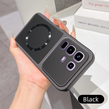 For Infinix Note 50 Pro 4G Lambskin Series Magnetic Skin Feel Phone Case(Black)