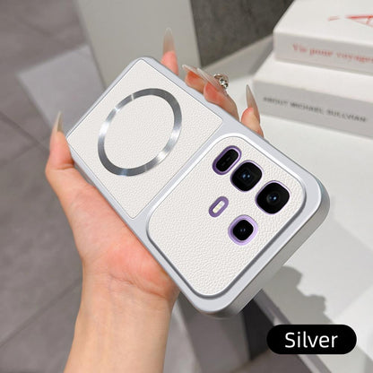 For Infinix Note 50 Pro+ 5G Lambskin Series Magnetic Skin Feel Phone Case(Silver)