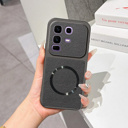 For Infinix Note 50 Pro+ 5G Lambskin Series Magnetic Skin Feel Phone Case(Black)
