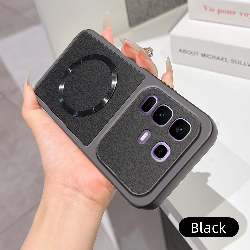 For Infinix Note 50 Pro+ 5G Lambskin Series Magnetic Skin Feel Phone Case(Black)