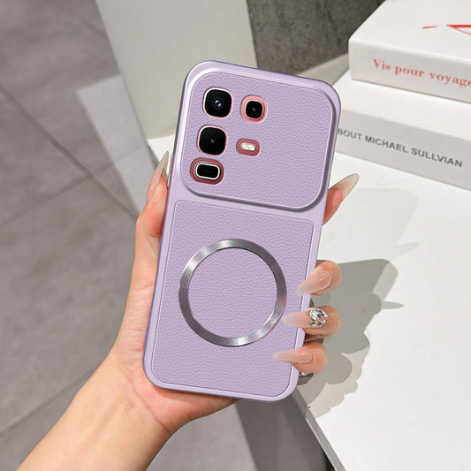 For Infinix Note 50s 5G Lambskin Series Magnetic Skin Feel Phone Case(Purple)