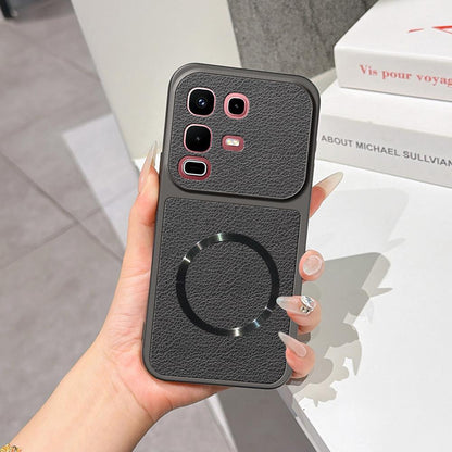 For Infinix Note 50s 5G Lambskin Series Magnetic Skin Feel Phone Case(Black)