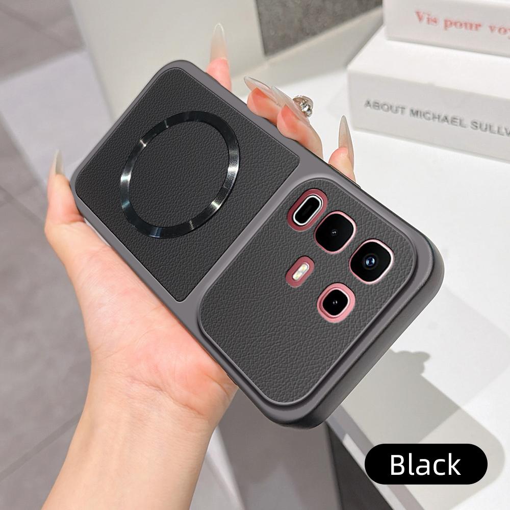 For Infinix Note 50s 5G Lambskin Series Magnetic Skin Feel Phone Case(Black)