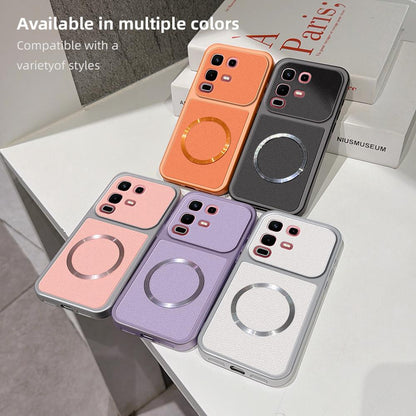 For Infinix Note 50s 5G Lambskin Series Magnetic Skin Feel Phone Case(Black)