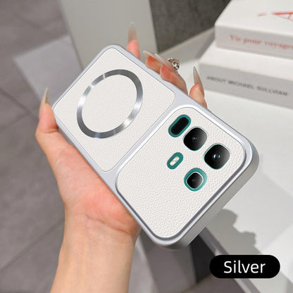 For Infinix Note 50x 5G Lambskin Series Magnetic Skin Feel Phone Case(Silver)