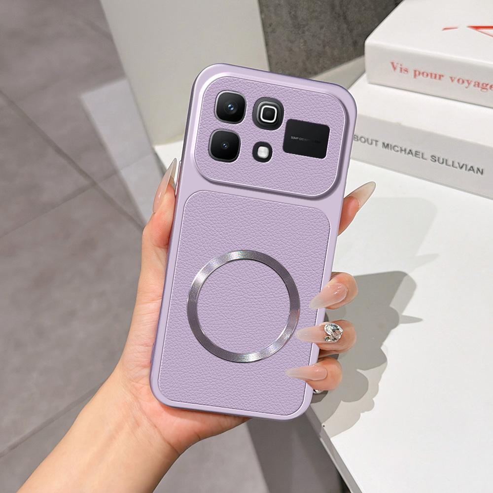 For Infinix Note 60 5G Lambskin Series Magnetic Skin Feel Phone Case(Purple)