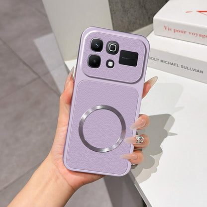 For Infinix Note 60 5G Lambskin Series Magnetic Skin Feel Phone Case(Purple)