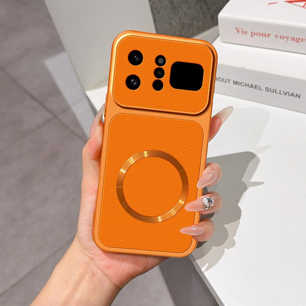 For Infinix Note 60 Ultra 5G Lambskin Series Magnetic Skin Feel Phone Case(Orange)