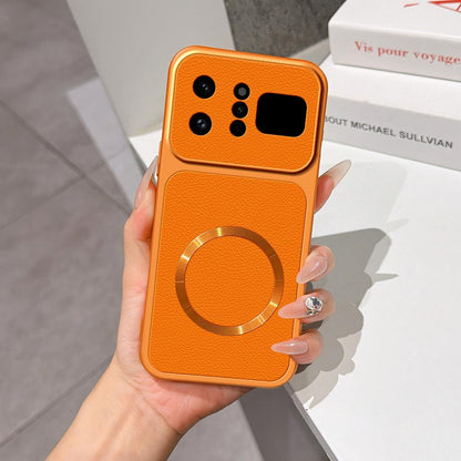 For Infinix Note 60 Ultra 5G Lambskin Series Magnetic Skin Feel Phone Case(Orange)