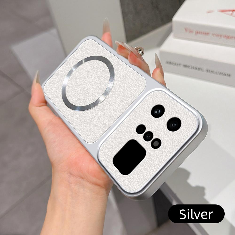For Infinix Note 60 Ultra 5G Lambskin Series Magnetic Skin Feel Phone Case(Silver)