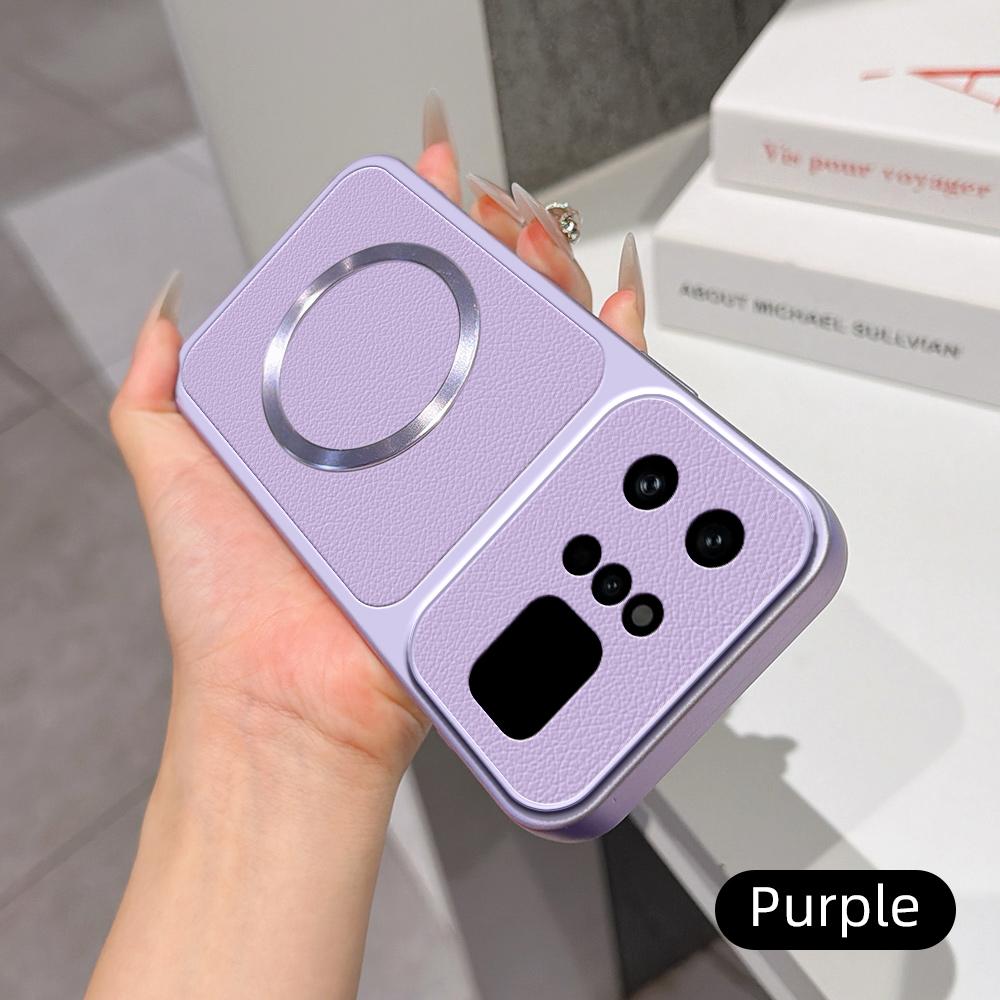 For Infinix Note 60 Ultra 5G Lambskin Series Magnetic Skin Feel Phone Case(Purple)