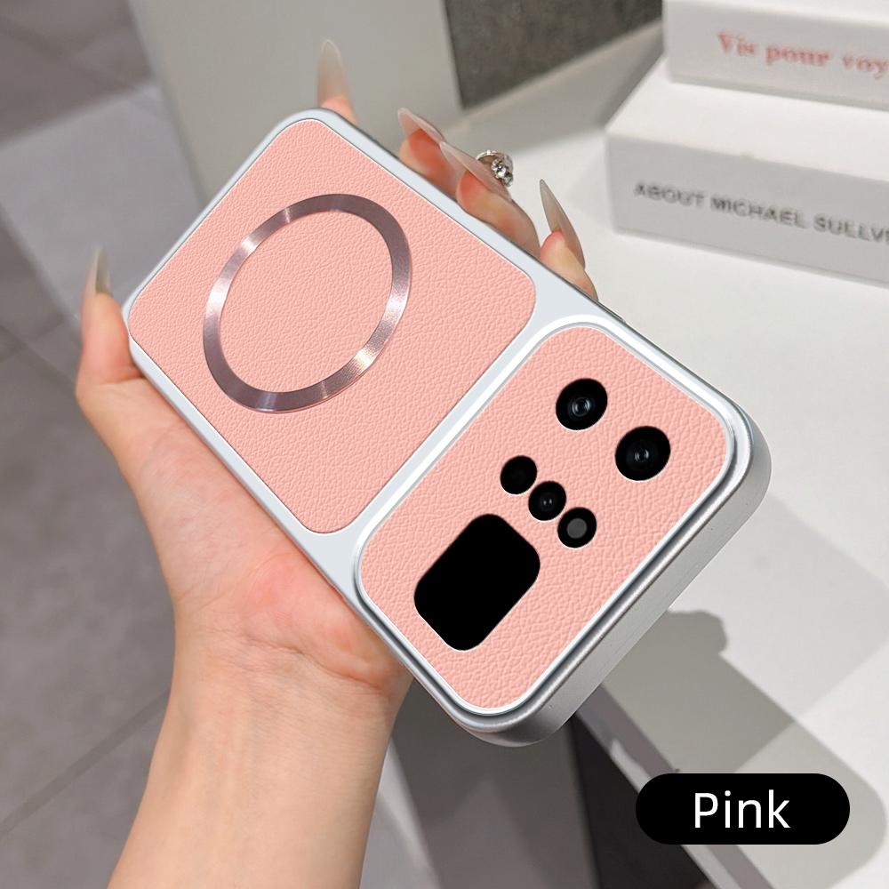 For Infinix Note 60 Ultra 5G Lambskin Series Magnetic Skin Feel Phone Case(Pink)