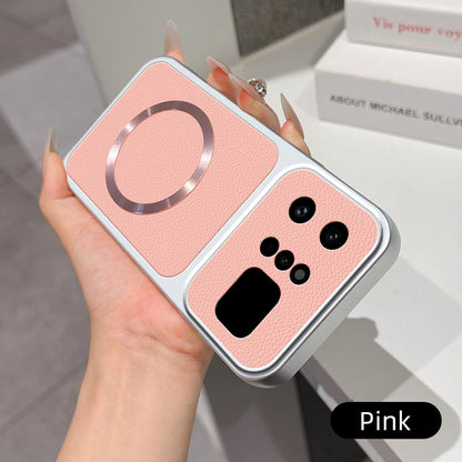 For Infinix Note 60 Ultra 5G Lambskin Series Magnetic Skin Feel Phone Case(Pink)