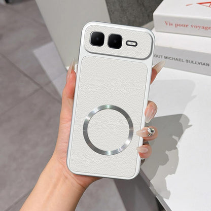 For Infinix Smart 10 Plus 4G Lambskin Series Magnetic Skin Feel Phone Case(Silver)
