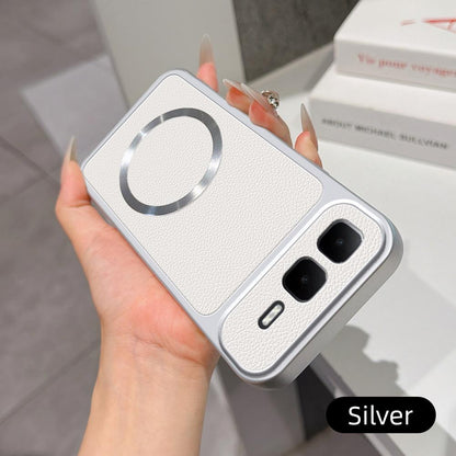 For Infinix Smart 10 Plus 4G Lambskin Series Magnetic Skin Feel Phone Case(Silver)