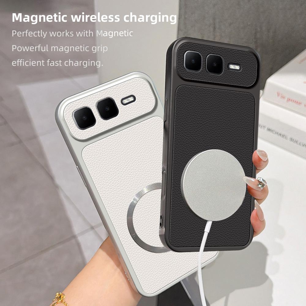For Infinix Smart 10 Plus 4G Lambskin Series Magnetic Skin Feel Phone Case(Purple)
