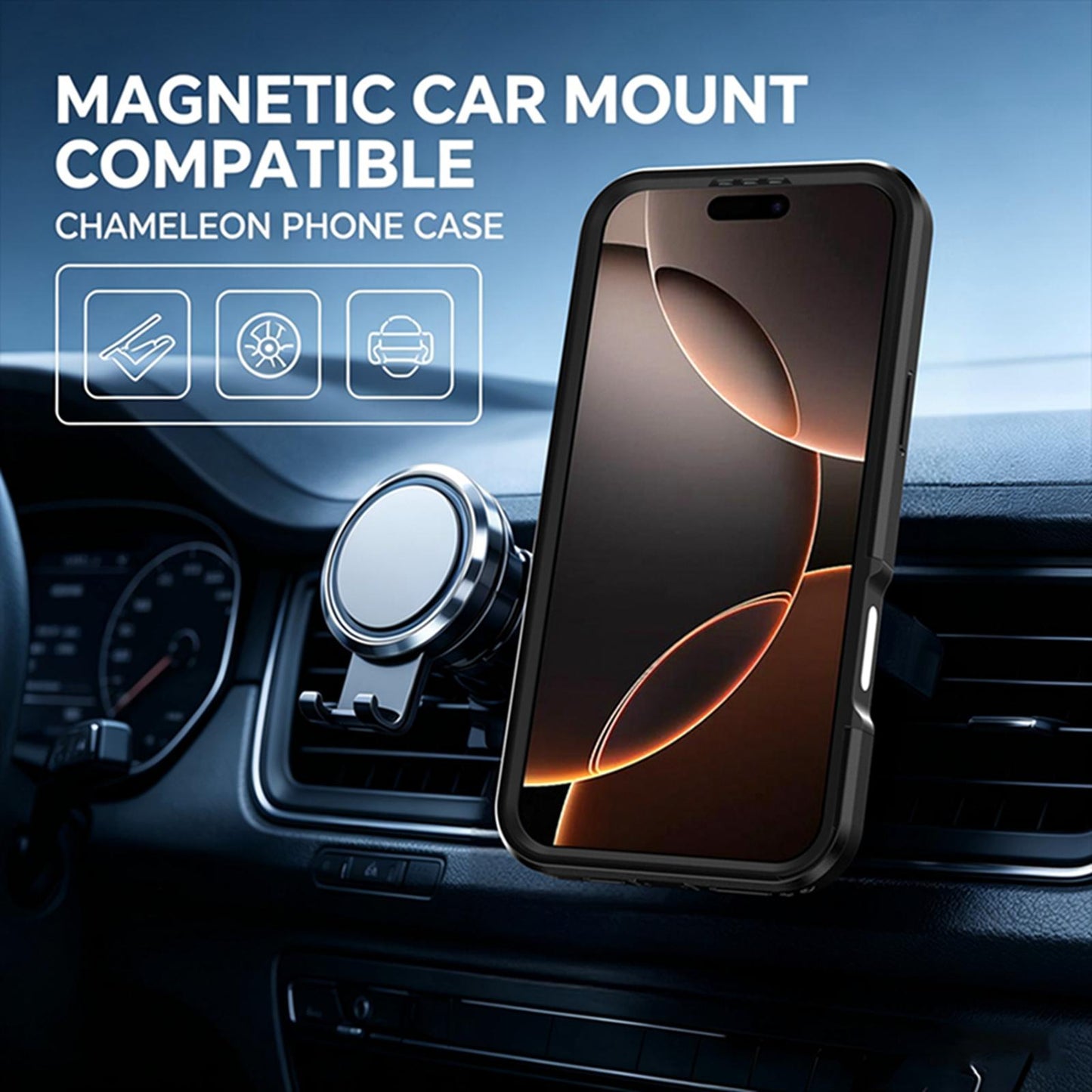 For iPhone 16 Plus Silicone Magnetic Anti-drop Protective Phone Case with 360 Rotating Holder(Black)