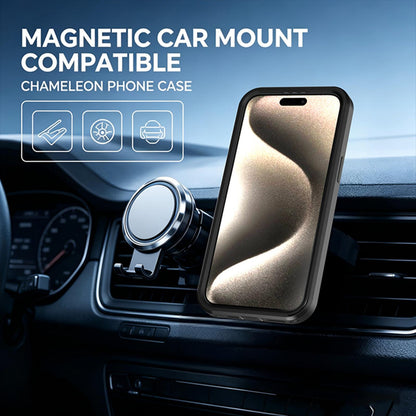 For iPhone 15 Pro Silicone Magnetic Anti-drop Protective Phone Case with 360 Rotating Holder(Black)