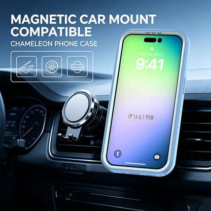 For iPhone 14 Pro Silicone Magnetic Anti-drop Protective Phone Case with 360 Rotating Holder(Light Blue)