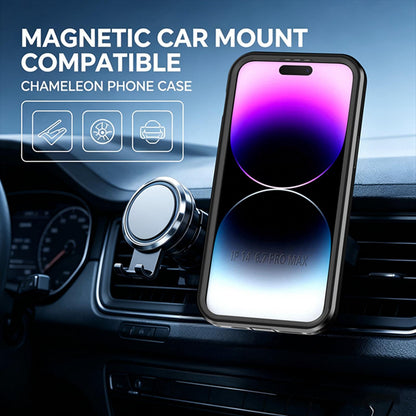 For iPhone 14 Pro Max Silicone Magnetic Anti-drop Protective Phone Case with 360 Rotating Holder(Black)