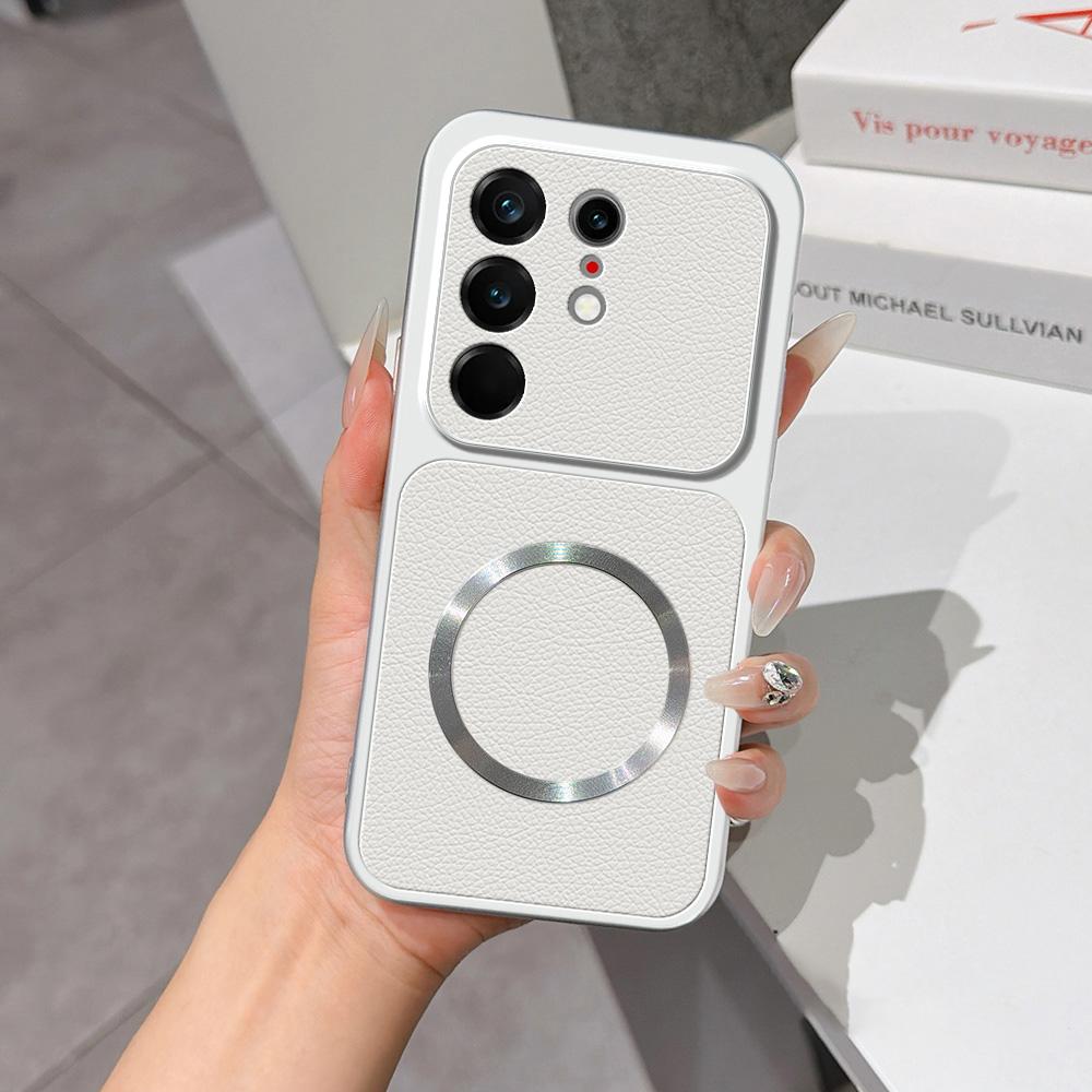 For Tecno Camon 50 Ultra 5G Lambskin Series Magnetic Skin Feel Phone Case(Silver)