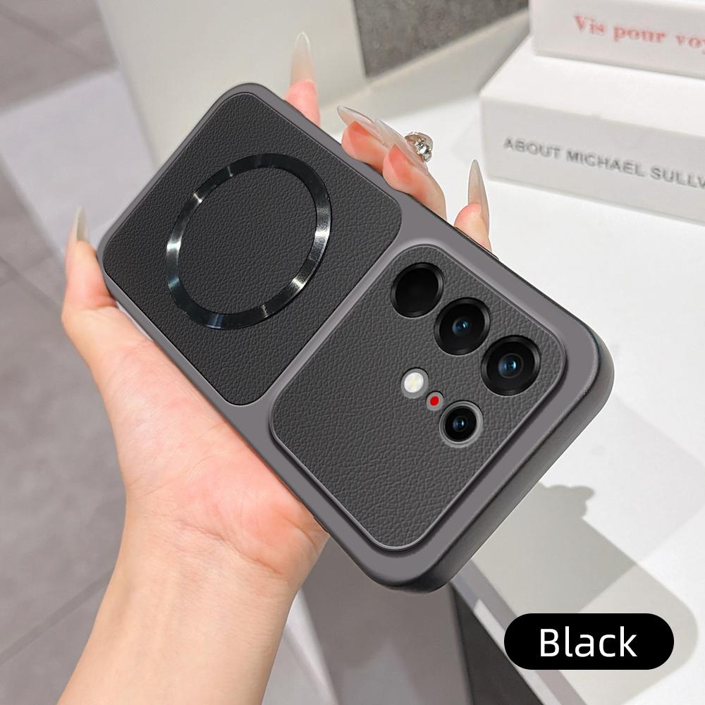 For Tecno Camon 50 Ultra 5G Lambskin Series Magnetic Skin Feel Phone Case(Black)