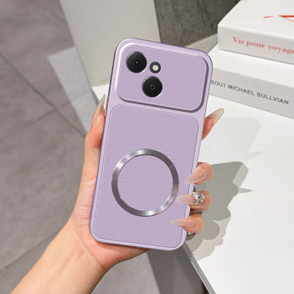 For Tecno Spark 40C Lambskin Series Magnetic Skin Feel Phone Case(Purple)