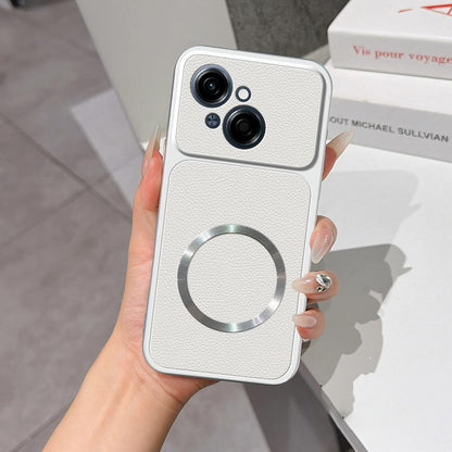 For Tecno Spark Go 1 Lambskin Series Magnetic Skin Feel Phone Case(Silver)