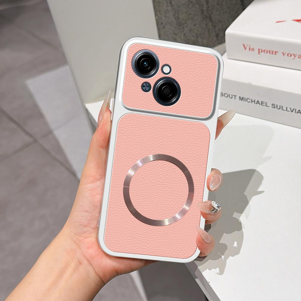 For Tecno Spark Go 1 Lambskin Series Magnetic Skin Feel Phone Case(Pink)
