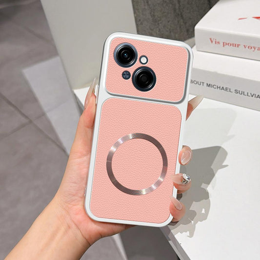 For Tecno Spark Go 1 Lambskin Series Magnetic Skin Feel Phone Case(Pink)