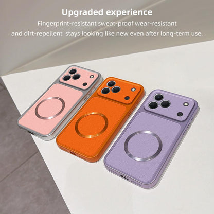 For Tecno Spark 50 4G Lambskin Series Magnetic Skin Feel Phone Case(Orange)