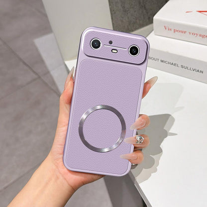 For Tecno Spark Slim Lambskin Series Magnetic Skin Feel Phone Case(Purple)