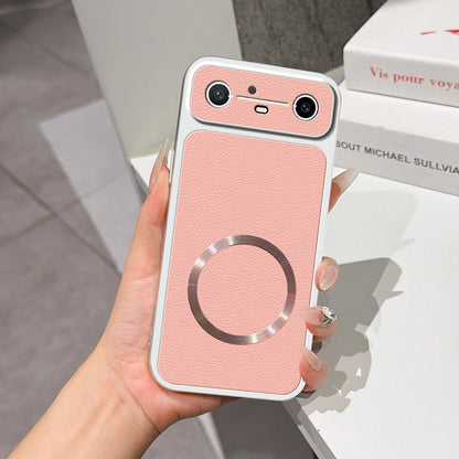 For Tecno Spark Slim Lambskin Series Magnetic Skin Feel Phone Case(Pink)