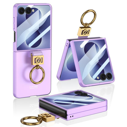 For Galaxy Z Flip8 5G GKK Ultra-thin Z Ring Holder PC Phone Case(Purple)