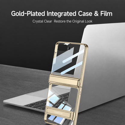 For Galaxy Z Flip8 5G GKK Integrated Triumph Phantom Magnetic Phone Case with Holder(Black)